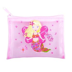 Mesh fairy mermaid change purse pink 4” x 3”